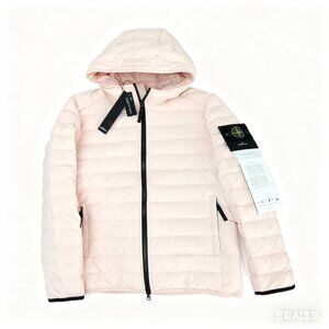 Stone Island Hooded Down Jacket (Pink)